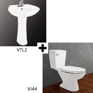 Bộ sản phẩm bồn cầu Viglacera VI44 + VTL2