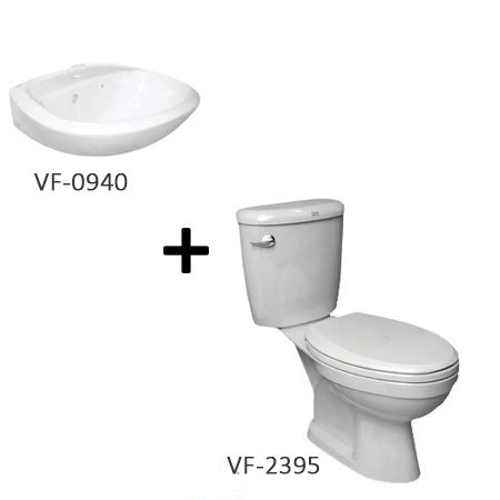 Bộ sản phẩm bồn cầu American VF-2395 + chậu rửa lavabo VF-0940