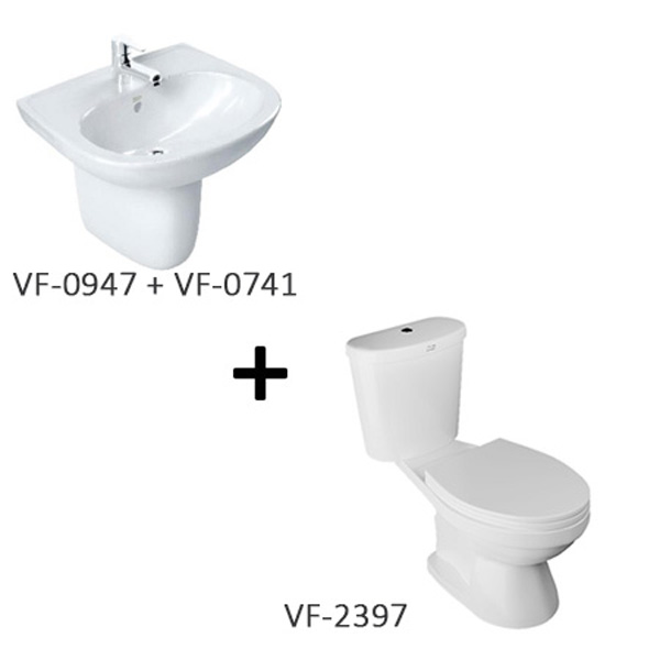Bộ sản phẩm bồn cầu American VF-2397 + chậu lavabo VF-0947